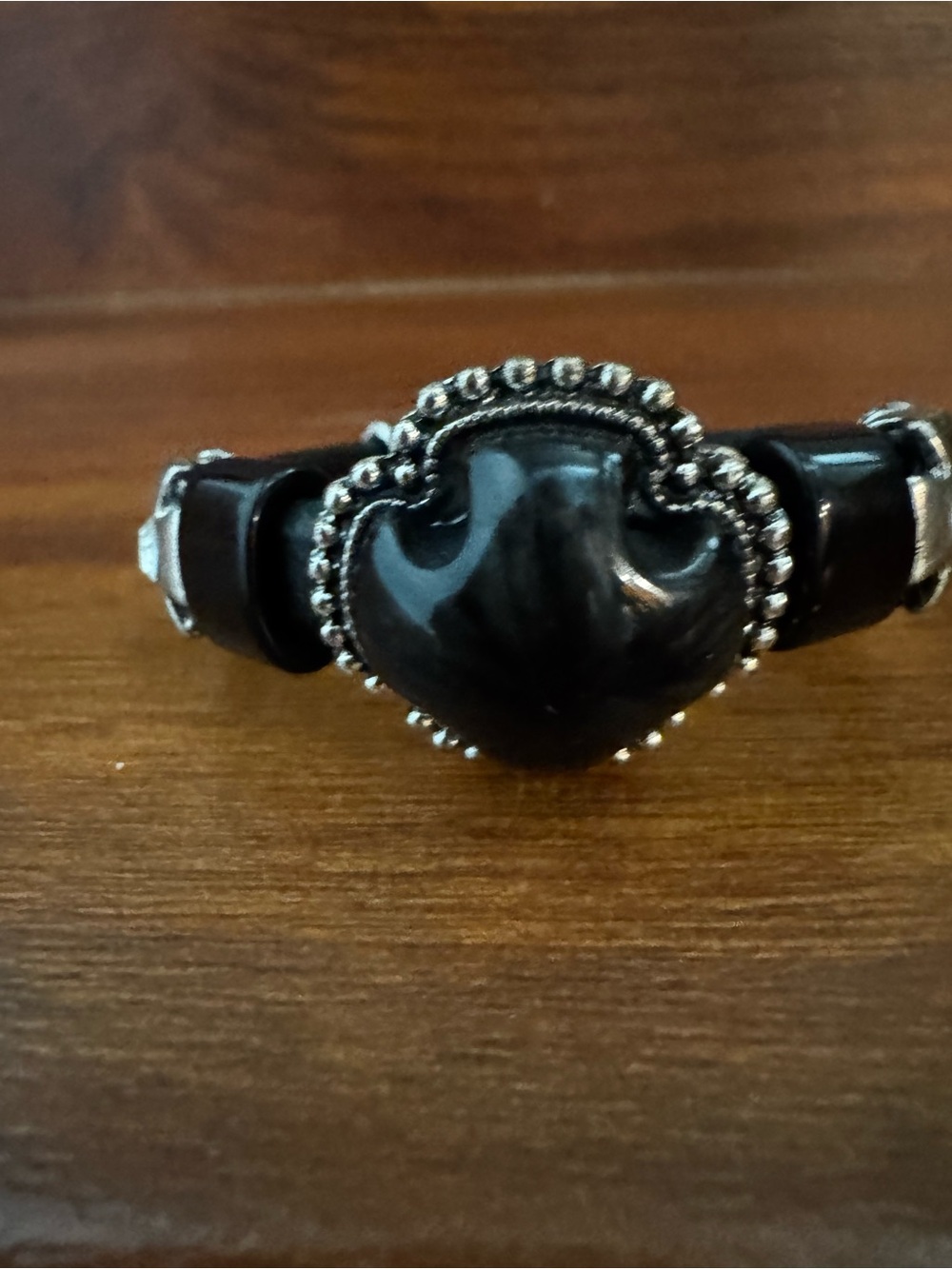 Black Heart Stone Bracelet - Women Jewelry